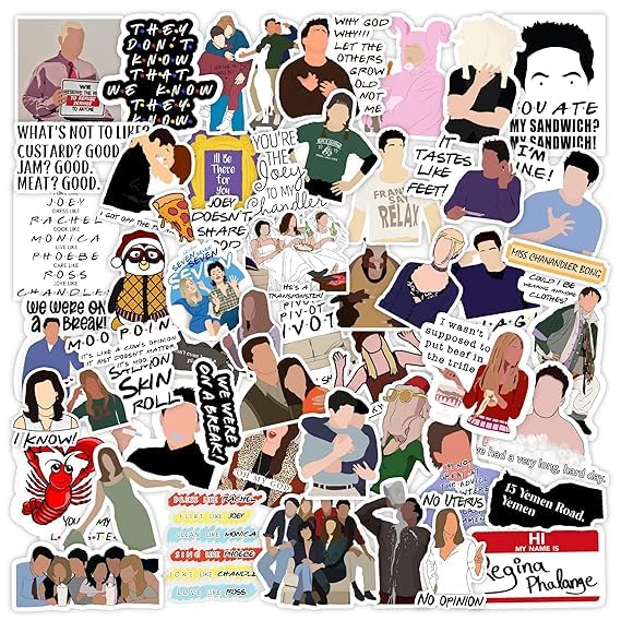 Pack of 50 Friend Self-Adhesive Stickers! Great for laptops, journals, Bike Helmets, Diaries, Guitars, Mobile Cases, and More. Waterproof Vinyl ensures no Residue.
