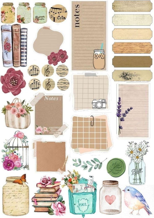 Sticker Chahiye Whimsical Vsco Sticker Collection - Aesthetic Vinyl Decals for Jazzing Up Journals and Water Bottles, Loved by Teens