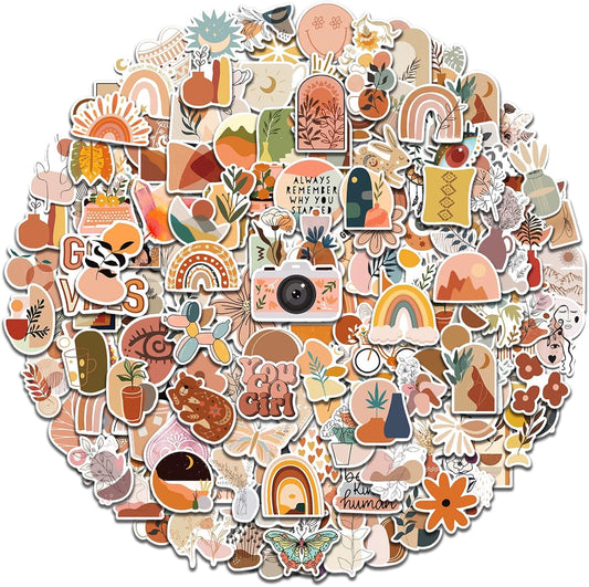 Sticker Chahiye 50 Pcs Cute Stickers for Teens, Water Bottle Stickers, Preppy Boho Aesthetic Sticker Packs, Vinyl Waterproof Scrapbook Laptop Bulk Stickers