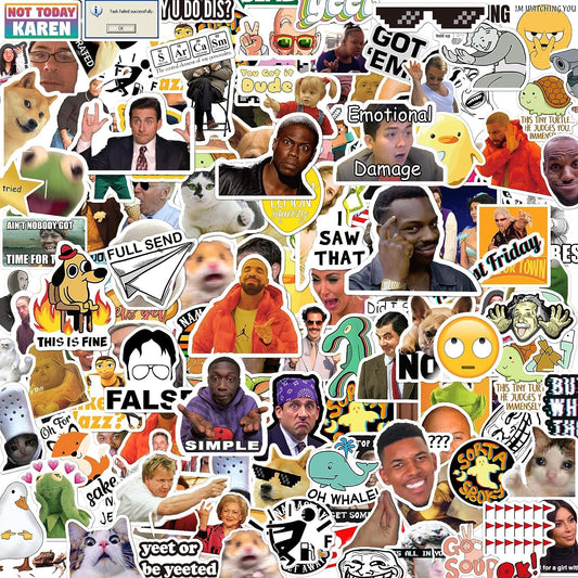 Sticker Chahiye Humorous Meme Sticker Set for Laptops, Stylish Vinyl Stickers for Computers, Phones, Macbooks (Pack of 25 Waterproof)