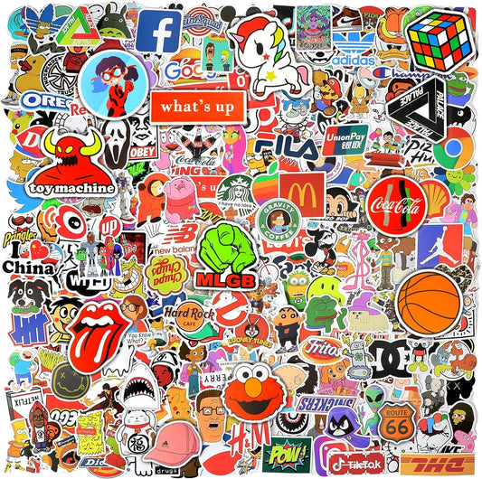 Sticker Chahiye (Pack of 50) Fashionable Waterproof Vinyl Stickers for Water Bottles, Laptops, Luggage, Guitars, Phones, Helmets, Skateboards, and More!